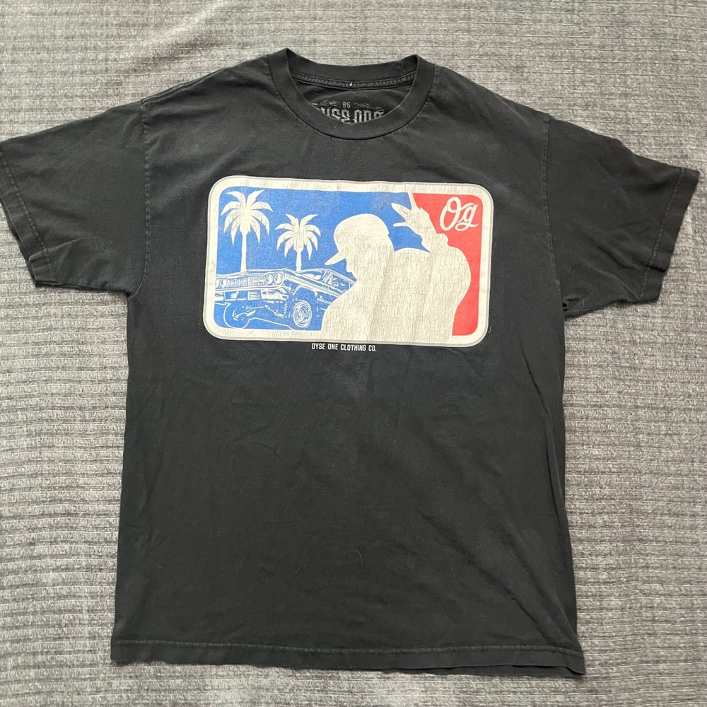 Y2K Chicano Lowrider Style Dyse One OE Men's Graphic T Shirt West Coast Biker